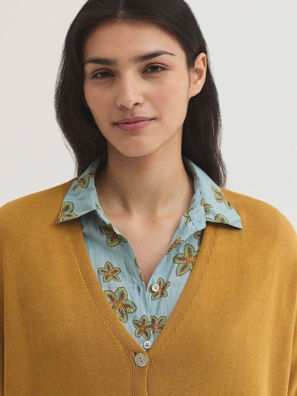 Chaqueta fluida con cuello en pico Nice Things - Imagen 3