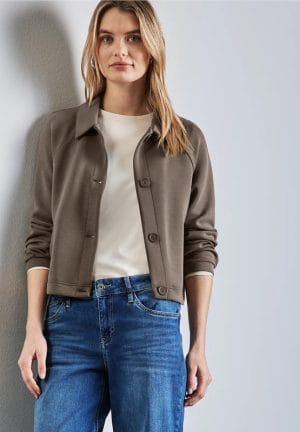 Chaqueta Street One Efecto Seda Marrón