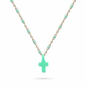 Collar Anartxy Cruz Latina Turquesa