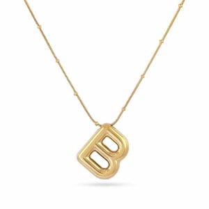 Collar Essentials Inicial B Dorado Anartxy