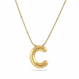 Collar Essentials Inicial C Dorado Anartxy