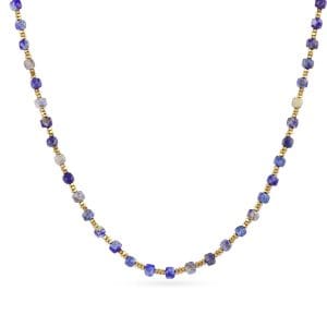 Collar extensible Spirit con piedras facetadas azul Anarty