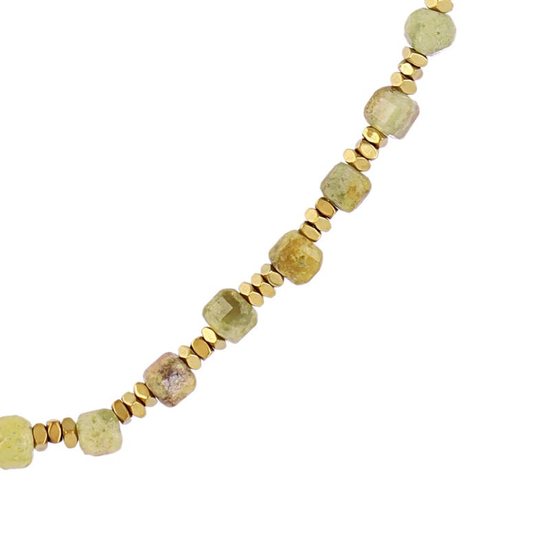 Collar extensible Spirit con piedras facetadas Verde Claro Anartxy - Imagen 3