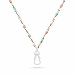 Collar Anartxy Virgen Milagrosa Blanco
