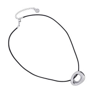 Collar Anartxy Waves Hollow Pebble Plateado