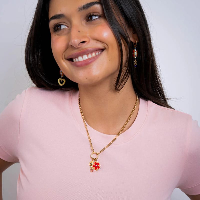 Collar Trencadis cadena flor multicolor Anartxy - Imagen 2