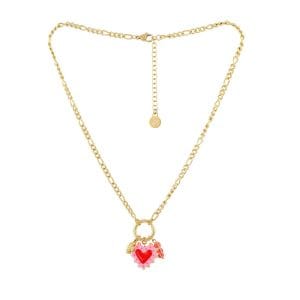 Collar Trencadis cadena corazón rosa Anartxy