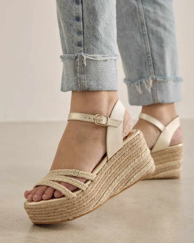 Cuña Albany Yute Oro Popa - Imagen 6