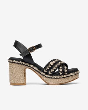 Sandalia Melia Yute Negro Popa