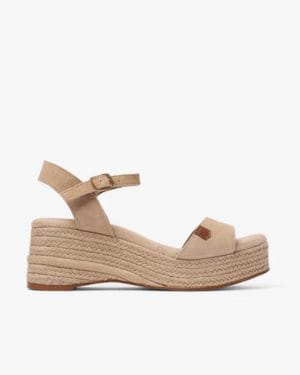 Cuña Meri Serraje Beige Popa