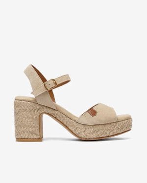Sandalia Daira Serraje Beige Popa
