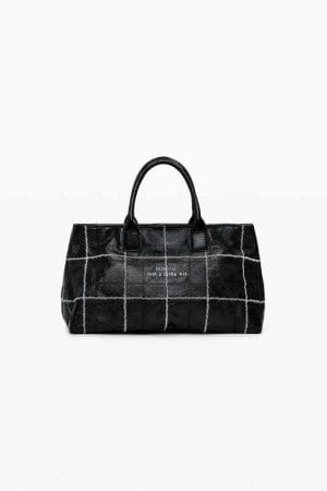 Bolso Desigual shopper brillante negro