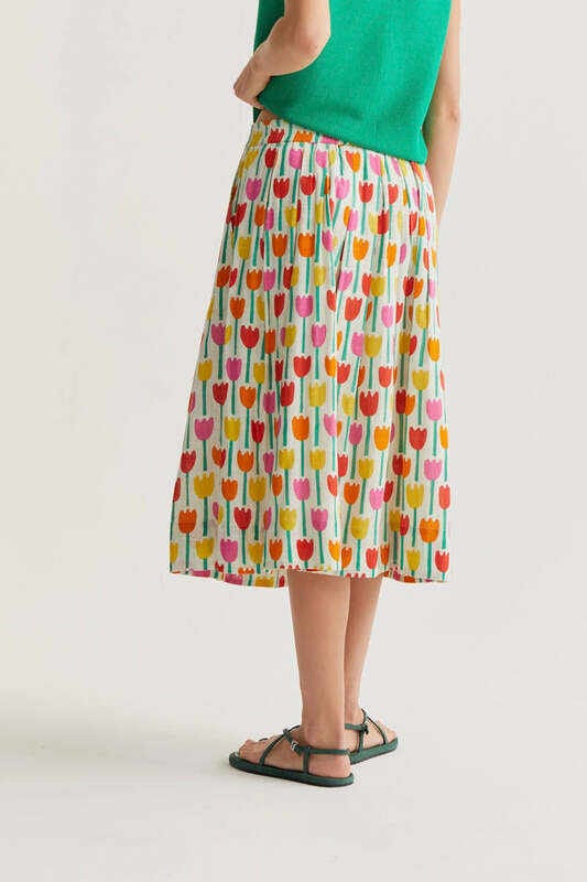Falda midi con estampado Tulipa Compañia Fantástica - Imagen 6