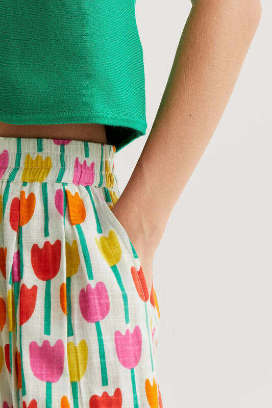 Falda midi con estampado Tulipa Compañia Fantástica - Imagen 5