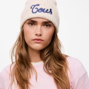 Gorro de punto beige TOUS Monogran