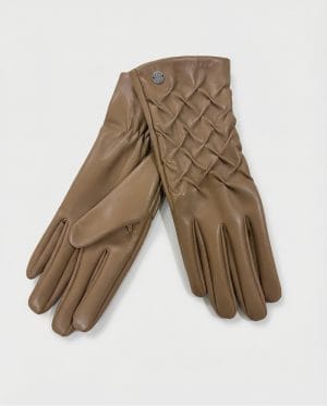 Guante efecto piel con marron Negro Surkana