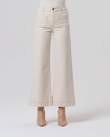 Jeans anchos con bolsillos de parche Crudo Surkana - Imagen 2