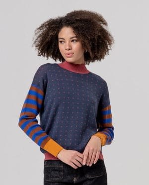 Jersey de cuello perkins con motivo Toffee Surkana
