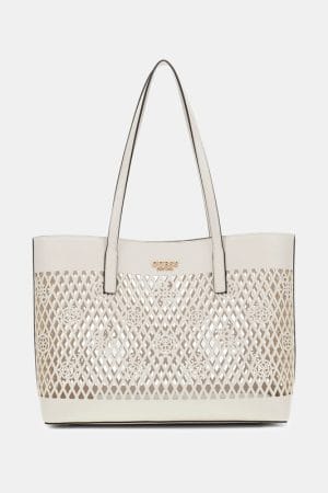 Bolso Guess Letty Shopper Crema