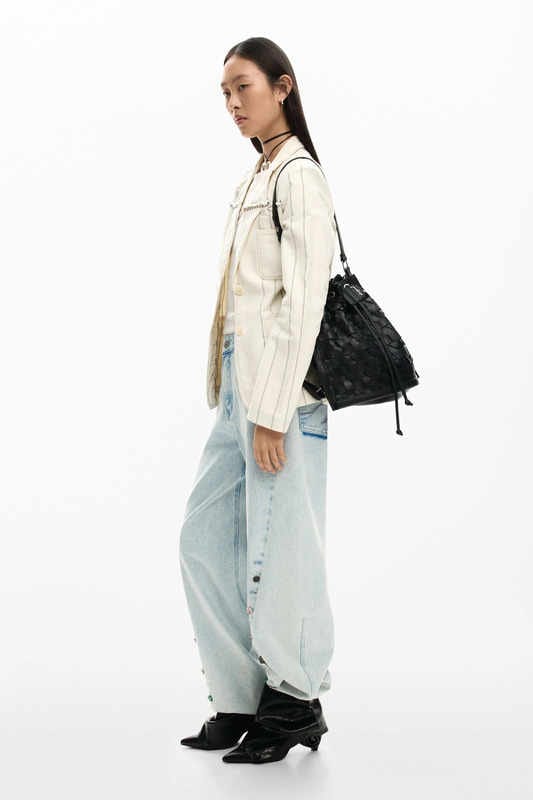 Mochila Desigual trenzada negra - Imagen 2