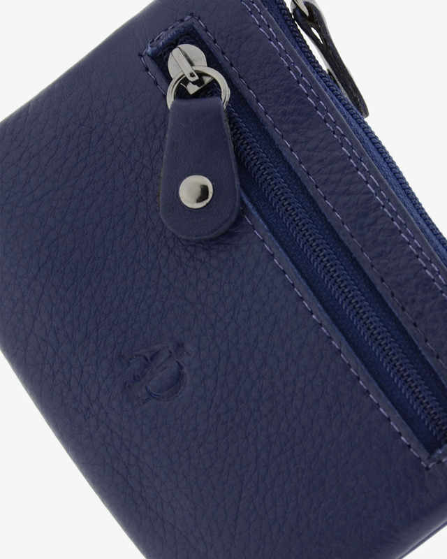 Monedero de piel Unisex Adapell Azul Marino - Imagen 3