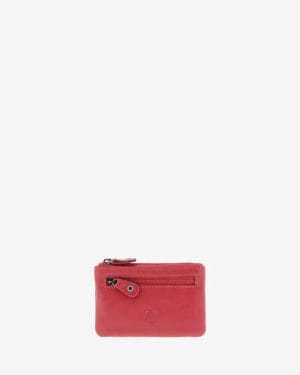 Monedero de piel Unisex Adapell Rojo
