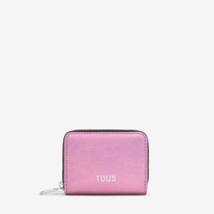 Monedero mediano rosa metalizado New Dorp Tous