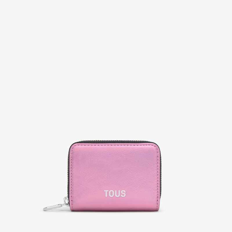 Monedero mediano rosa metalizado New Dorp Tous