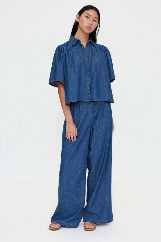 Pantalón 100% algodón chambray Wild Pony - Imagen 3