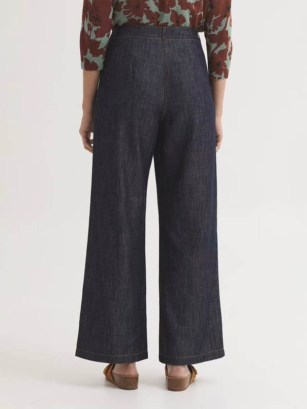 Pantalón con pinzas de denim y Tencel Nice Things - Imagen 3