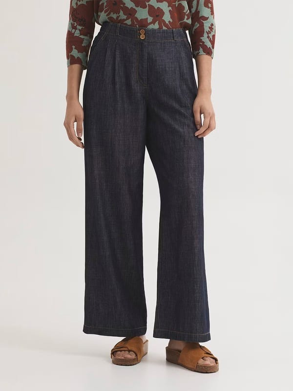 Pantalón con pinzas de denim y Tencel Nice Things - Imagen 2