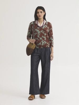 Pantalón con pinzas de denim y Tencel Nice Things