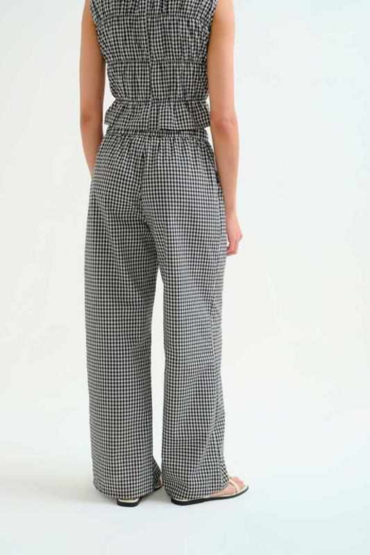 Pantalón cuadros vichy negro Compañia Fantástica - Imagen 4