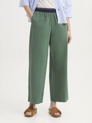 Pantalón de popelín sobretintado con goma Nice Things