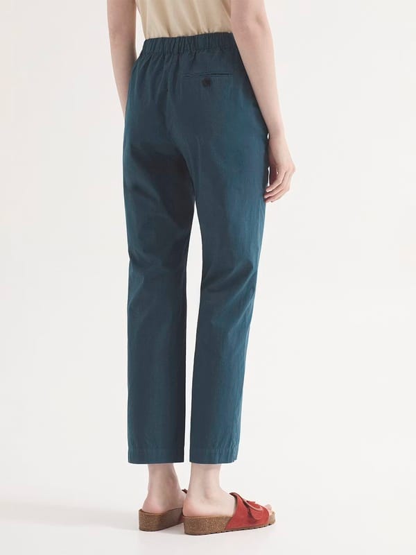 Pantalón recto de popelín sobretintado - Imagen 3