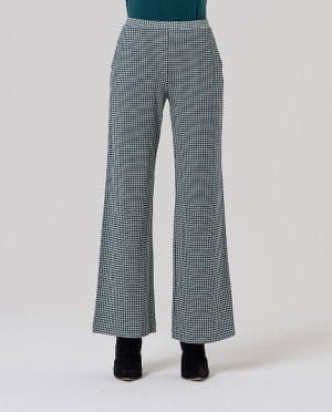 Pantalón recto de viscosa estampado Gris Surkana