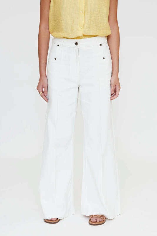Pantalón vaquero wide leg blanco Wild Pony - Imagen 6