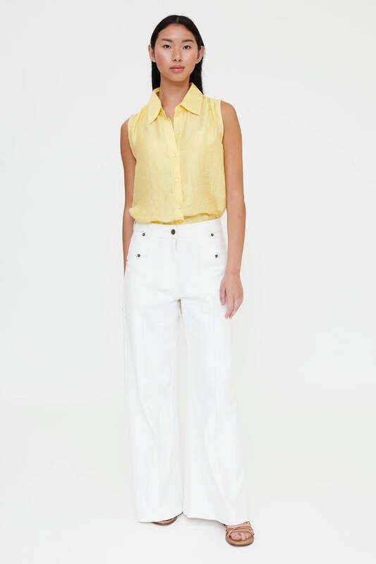 Pantalón vaquero wide leg blanco Wild Pony
