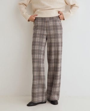 Pantalón Wide Leg cuadros Yerse