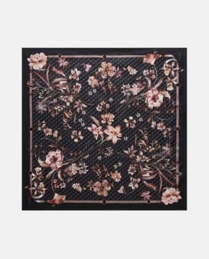 Foulard Guess con estampado floral negro multi