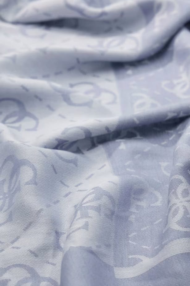Pañuelo Lindsey Viscosa Kefiah logo Azul Guess - Imagen 2