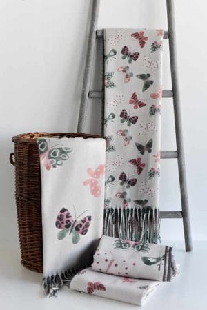 Pashmina Noco mariposas Marrón