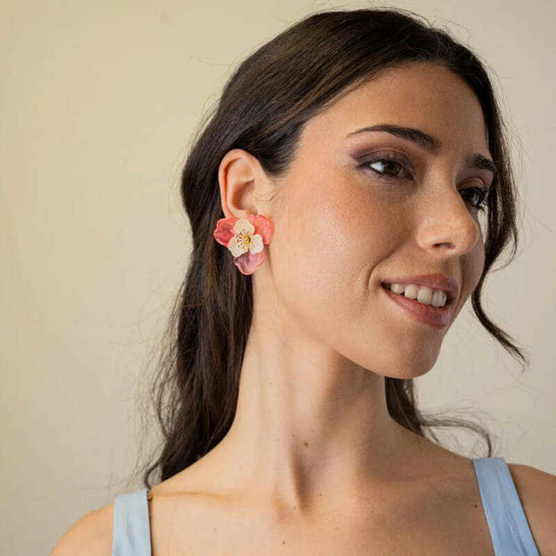 Pendientes Bloom Fiora Rosa Anartxy - Imagen 2