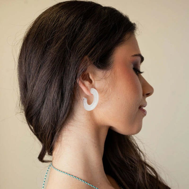 Pendientes Thalia Opal Anarty Blanco - Imagen 2