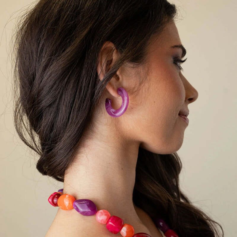 Pendientes Thalia Opal Anartxy Rosa - Imagen 2