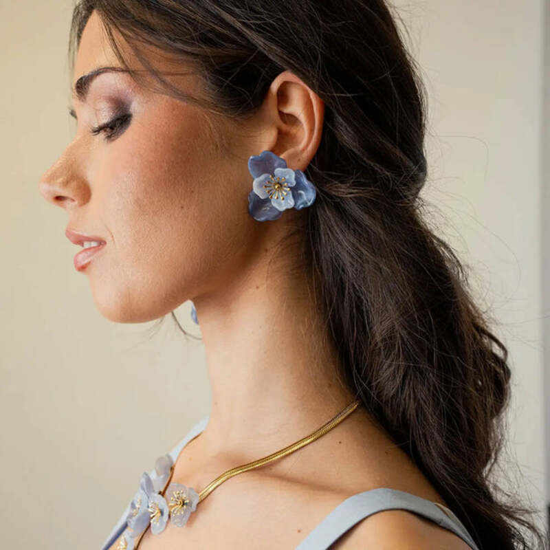 Pendientes Bloom Fiora Morado Anartxy - Imagen 2