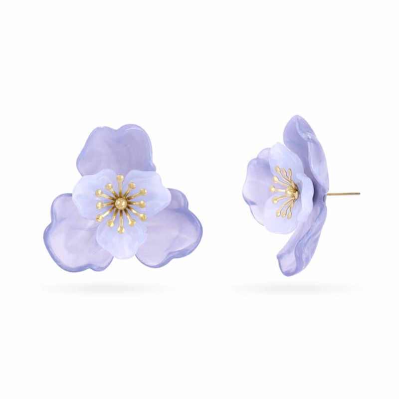 Pendientes Bloom Fiora Morado Anartxy