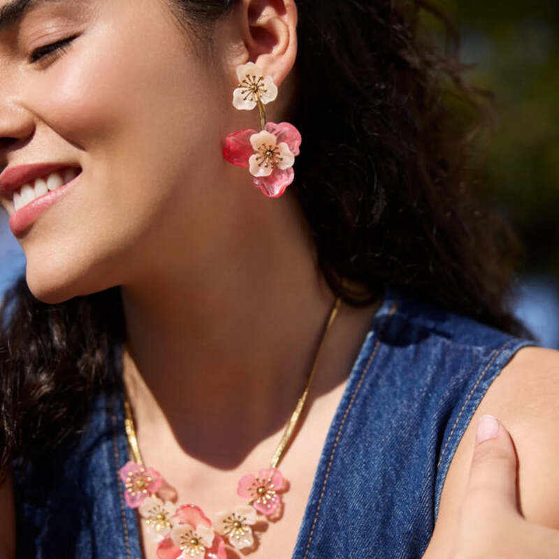 Pendientes Bloom Sylva Anartxy rosa - Imagen 3