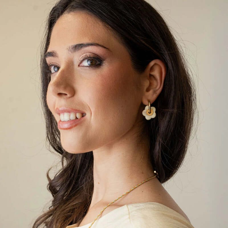 Pendientes Marbles Kavya Anartxy Beige - Imagen 2