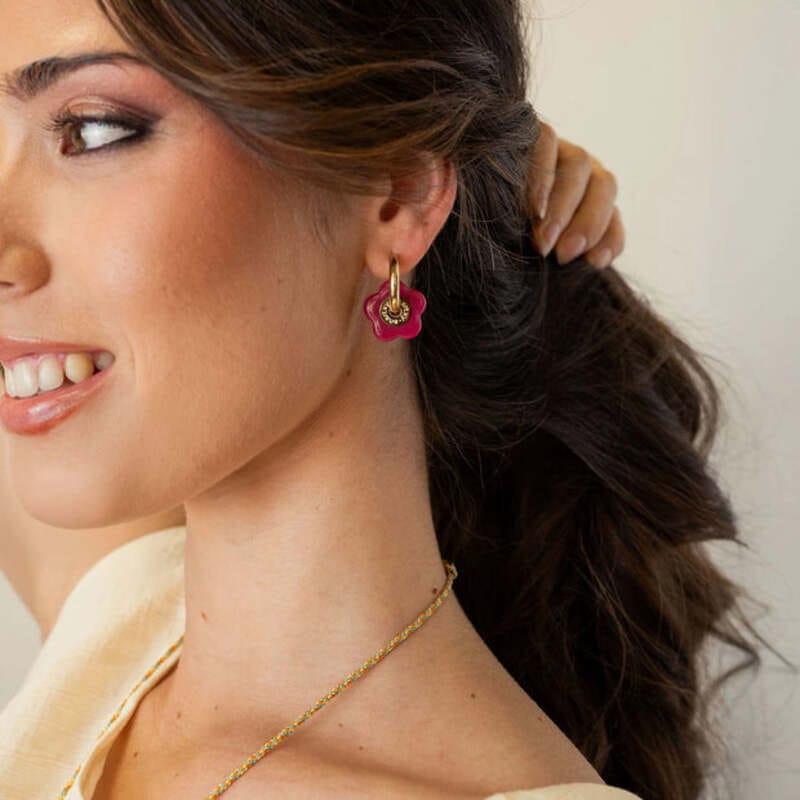 Pendientes Marbles Kavya Anartxy Rosa - Imagen 2